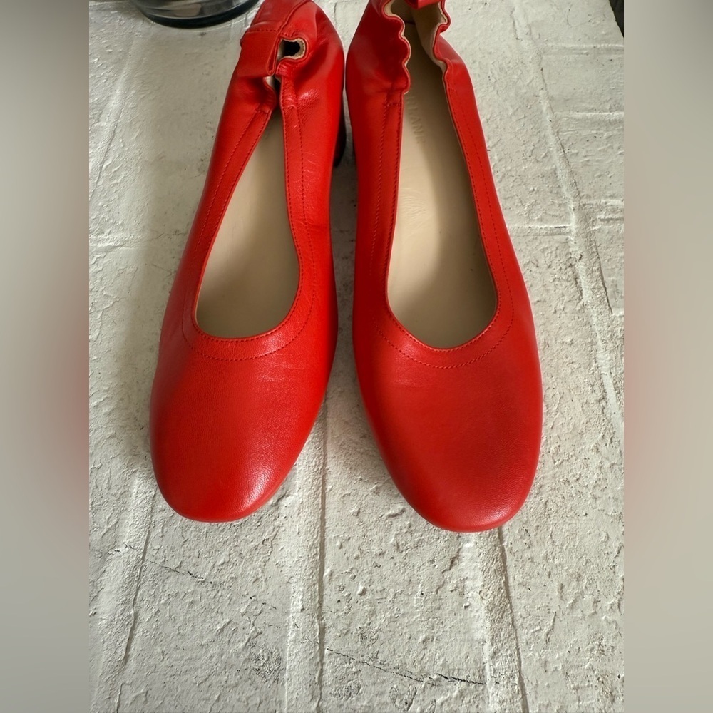 EVERLANE Pump Heel In Narrow Fit Coral Red Size 10.5 NWT - Picture 3 of 8